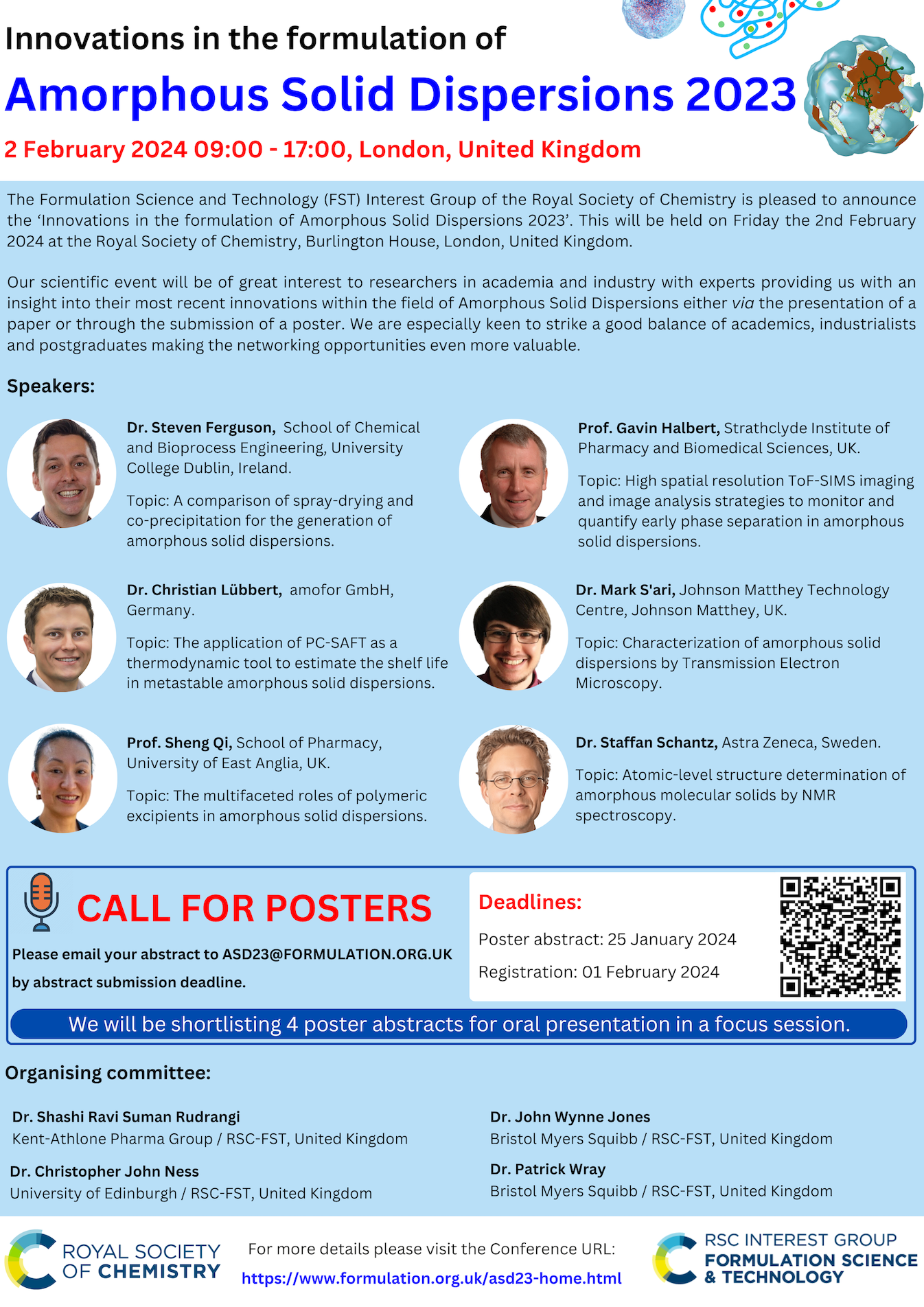 Amorphous Solid Dispersions 2023 conference flyer final version Dec 23